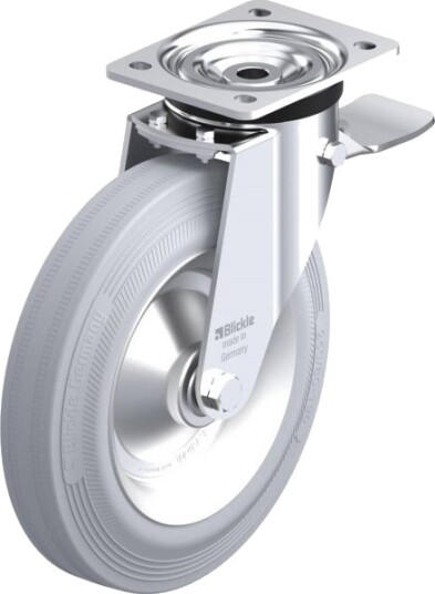 Blickle 59899 L-V 252R-3-St-Sg Styrehjul Med Bremse Hjuldiameter 250 Mm Bæreevne (Maks.) 295 Kg 1 Stk