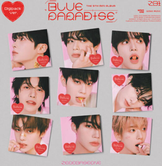 Zerobaseone Blue Paradise Digipack Random Cover Version incl. Photocards, Band Sticker, Medicine Envelop, Lovesick Card, Prescription Card + Poster CD