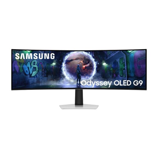 Samsung Odyssey G9 49" OLED Gaming Skjerm Dual QHD 240 Hz Sølv Samsung Odyssey G9 49" OLED Gaming Skjerm Dual QHD 240 Hz Sølv