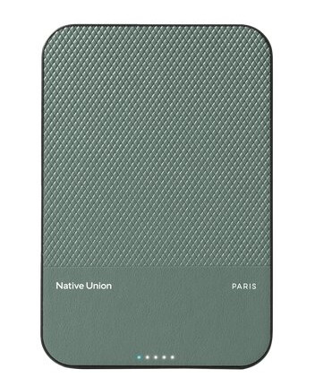 Native Union Pb-5Kms-Grn, 5000 Mah, Trådlös Laddning, 3,85 V, Grön Native Union Pb-5Kms-Grn, 5000 Mah, Trådlös Laddning, 3,85 V, Grön