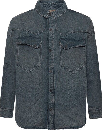 Levi"s® Lenox Western Overshirt Late N   DARK INDIGO   WORN IN   L