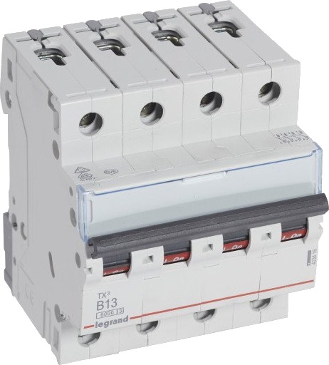 Legrand TX³ MCB automatsikring B13 4P 4M 6/6kA