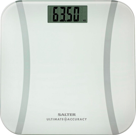 Salter 9206 SVSV3R Digital personvekt i glass 180 kg S??lv