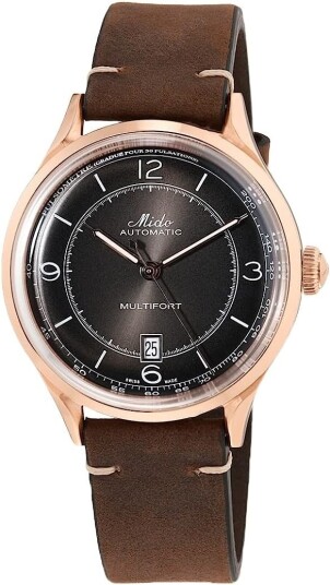 Mido Herreklokke M040.407.36.060.00 Multifort Grå/Lær Ø40 mm