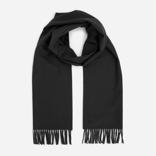 Johnstons of Elgin Plain Scarf Wool - Black Sort OS