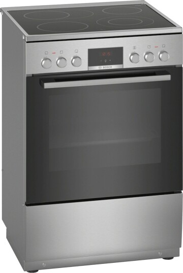 Bosch Serie | 4 HKR39A250U - Komfyr - frittstående - bredde: 60 cm - dybde: 60 cm - høyde: 90 cm - med selvrens - rustfritt stål