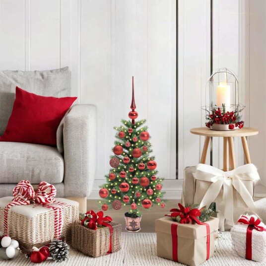  Juletre med 150 LED med stativ grønn 65 cm PE