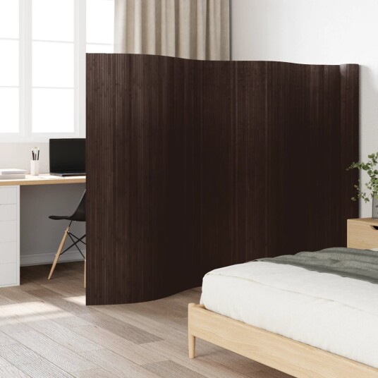  Romdeler mørkebrun 165x800 cm bambus 377016
