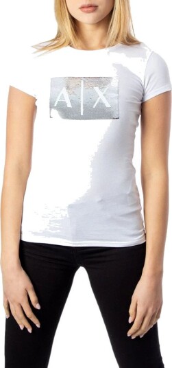 Armani Exchange Dame Topper Hvit L,