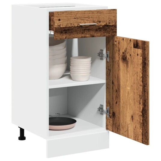  Bunnskap med skuff gammelt tre 40x46x81,5 cm konstruert tre 8721158436085