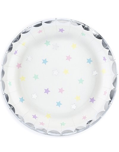 Partydeco Tpp14, Plate, Rund, Papir, Flerfarget, Mønster, 6 Stykker