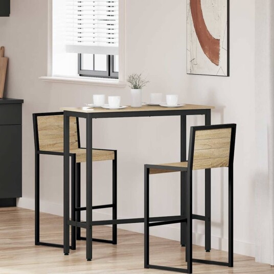 vidaXL bord Sonoma eik 100 x 40 x 100,5 cm Konstruksjonsvirke og stål