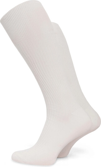 CDLP Cotton Mid Length Rib Socks   White   White   42 44