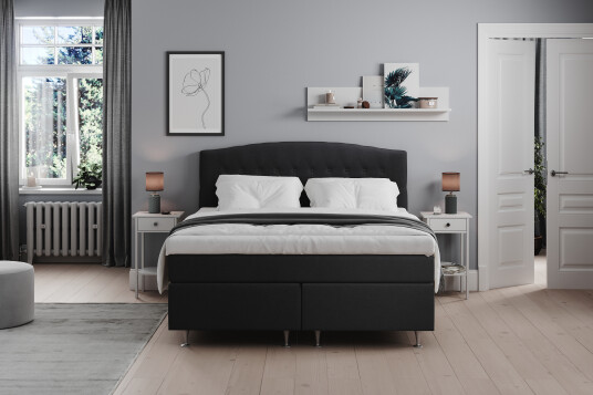 Belda Sengegavl 180 cm Buet Svart