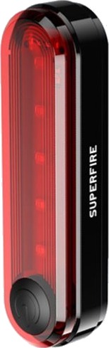 Sykkellykt Bak Superfire Btl01 USB 230Mah Sykkellykt Bak Superfire Btl01 USB 230Mah