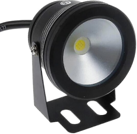 [LCS]10w 12v Black Ip68 Waterproof With Flood Underwater Light For Swimming Pool Pond Lighting Cold White