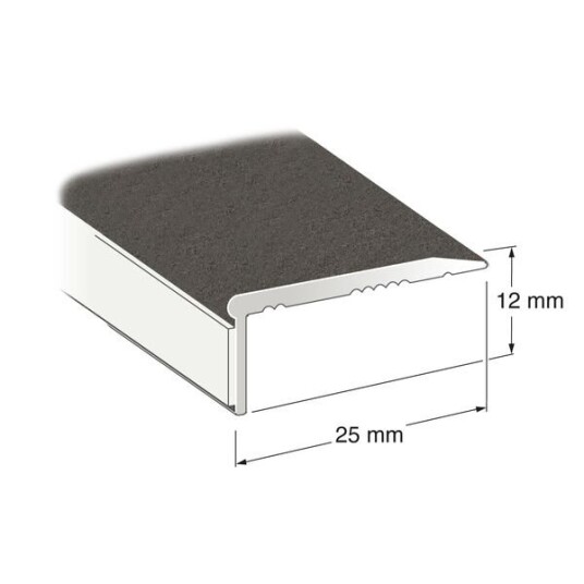 Lundbergs Terskellist Aluminium 12mm 25mm 2000mm Foliert