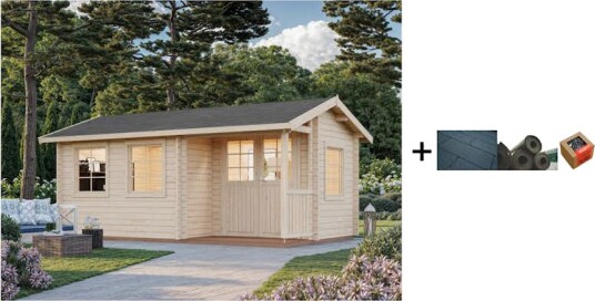 Anneks Palmako Susanna 12,4 m2 med Shingel Papp og Spiker
