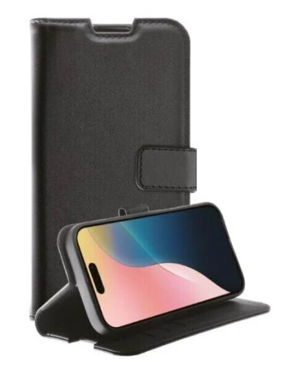 Vivanco Mobildeksel Classic Lommebok for iPhone 16 - Svart Vivanco Mobildeksel Classic Lommebok for iPhone 16 - Svart