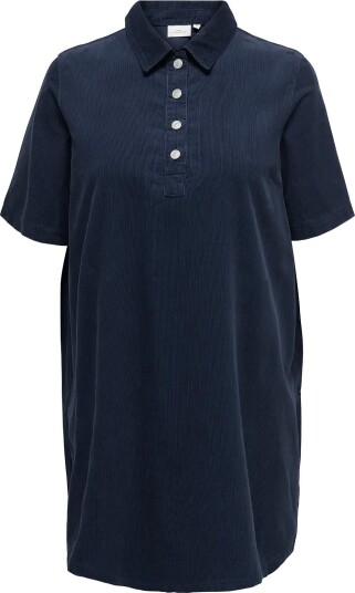 ONLY Carmakoma Cargry Nessa S/S Cord Dress Pnt   NAVY BLAZER   50
