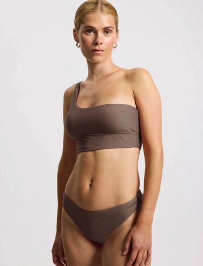 Rethinkit Studios Bikini Top One Shoulder Bay Brown M