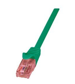 Logilink Primeline - Koblingskabel - Rj-45 (Hann) Til Rj-45 (Hann) - 25 Cm - Utp - Cat 6 - Halogenfri - Grønn