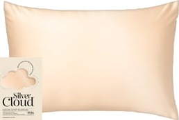 Silver Cloud Satin Silver Ion Infused Heart Pillowcase Caramel