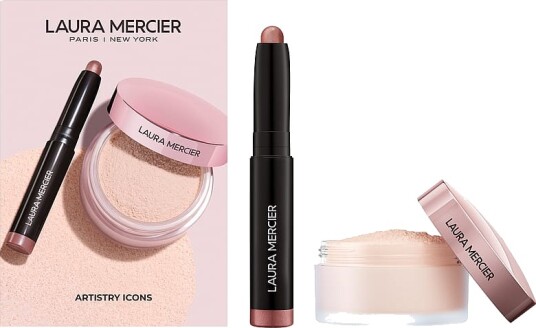 Artistry Icons Translucent Loose Setting Powder Tone Up and Mini Caviar Stick Eye Shadow Set