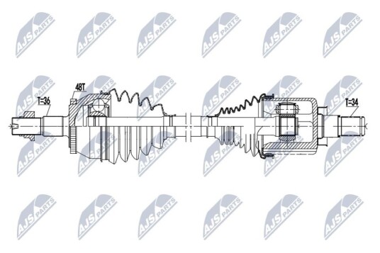 Nty Drivaksel NTY NPW DW 063 Nty Drivaksel NTY NPW DW 063