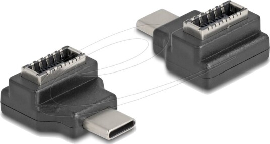 Delock Adapter Usb 10 Gbps Usb Type C Hann Til Type E Key A Hunn Svart
