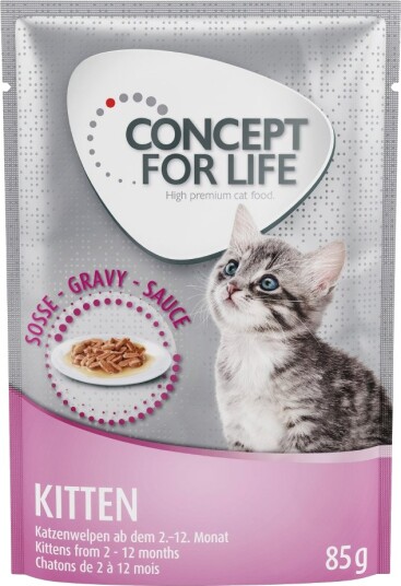 Concept For Life Kitten + Kitten I Saus 2 X 10 kg + 12 X 85 G