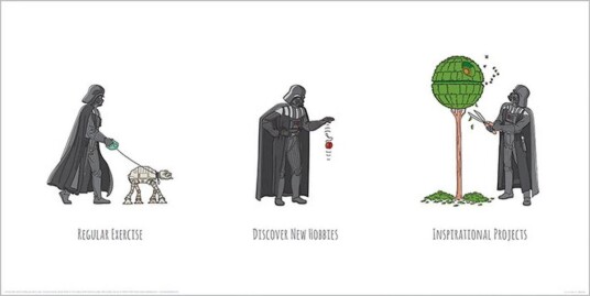 Star Wars Plakat Vader's Boredom 30 x 60 cm - 30 x 60 cm