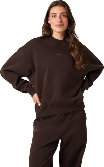 Björn Borg Women"s Studio Oversized Sweatshirt Coffee Bean XS Björn Borg Women"s Studio Oversized Sweatshirt Coffee Bean XS