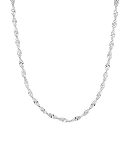 SYSTER P Herringbone Twisted Necklace |Silver |One Size