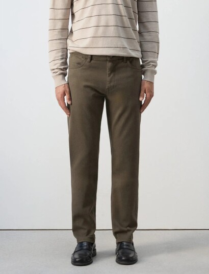 Mango Slim Fit Ultra Soft Touch Patrick Jeans Khaki green 42 Mango Slim Fit Ultra Soft Touch Patrick Jeans Khaki green 42