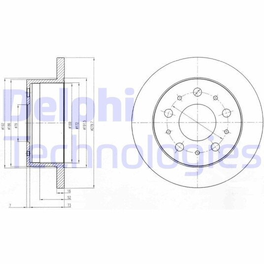 Bremseskive DELPHI BG4099