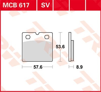 Bremseklosser TRW MCB617 Bremseklosser TRW MCB617
