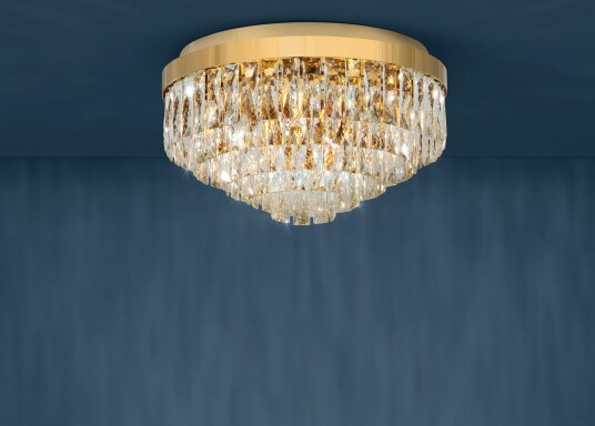 Taklampe Stars of Light Valparaiso dimmbar Gull / Messing Stue Glass 27 Gull / Messing