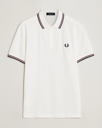 Fred Perry Twin Tipped Polo Shirt Snow White Fred Perry Twin Tipped Polo Shirt Snow White