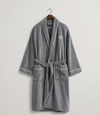 Gant Icon G morgenkåpe, unisex ELEPHANT GREY S