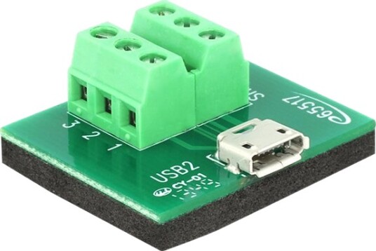 Delock - Usb-Adapter - 6-Pins Terminalblokk (Hunn) Til Micro-Usb Type B (Hunn)