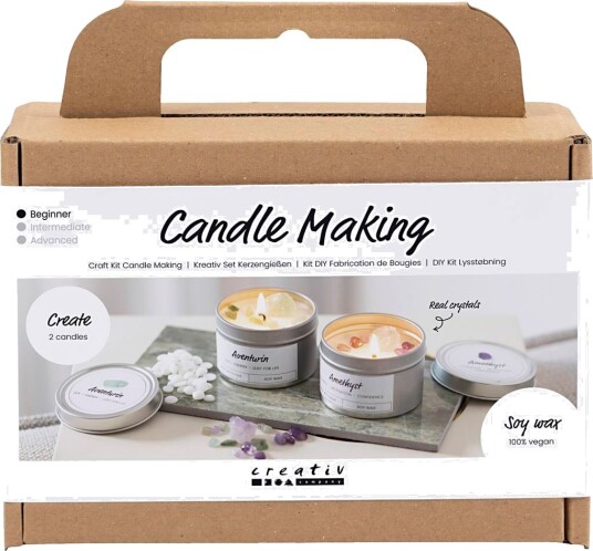 Mini Craft Kit - Candle Casting - Soy Candle w/Aventurin & Amethyst 977753 Mini Craft Kit - Candle Casting - Soy Candle w/Aventurin & Amethyst 977753