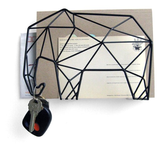 Kikkerland Elefant Brevholder og Nøkkelholder – Veggmontert, 20 x 15 x 8,5 cm