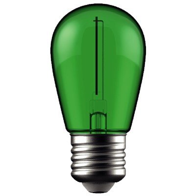 1W Farget LED kronepære - Grøn, Karbon filamenter, E27 - Dimbar : Ikke dimbar, Kulør : Grønn 1W Farget LED kronepære - Grøn, Karbon filamenter, E27 - Dimbar : Ikke dimbar, Kulør : Grønn