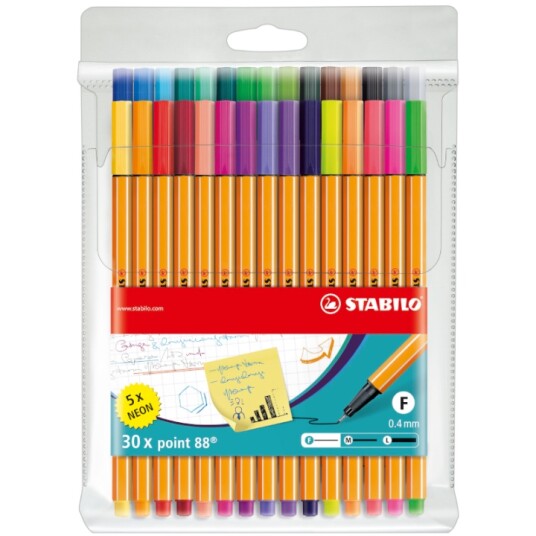 Stabilo Point 88 Fineliner 30-pakning Stabilo Point 88 Fineliner 30-pakning