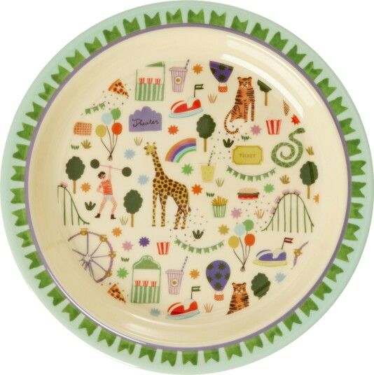 Rice Melamintallerken 22 cm Mint Fun Fair Rice Melamintallerken 22 cm Mint Fun Fair