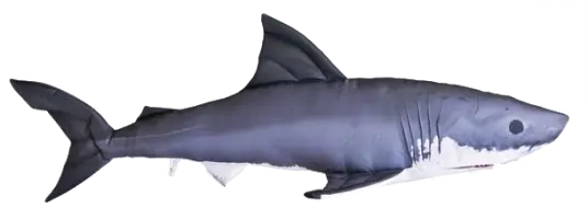 Fiskepute - Hai - Carcharodon carcharias - 120 cm Fiskepute - Hai - Carcharodon carcharias - 120 cm