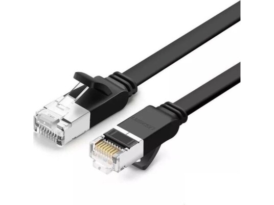 Ugreen Flat Nettverkskabel Med Metallplugger Ethernet Rj45 Cat.6 Utp 3M (Svart)