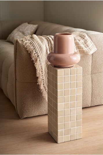 Ellos Home Pidestall Krakelina høyde 59 cm Beige