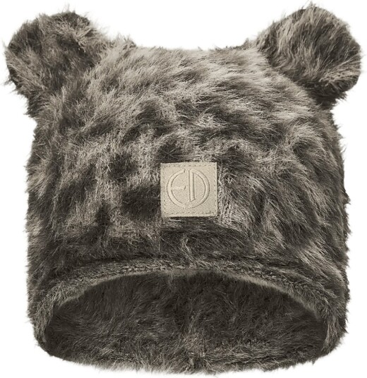 Elodie Details Furry Knit Beanie Le Leopard 6 12M Brown 6 12M